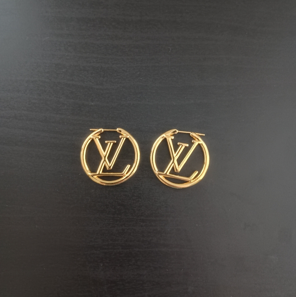 LV Gold Hoop Earrings